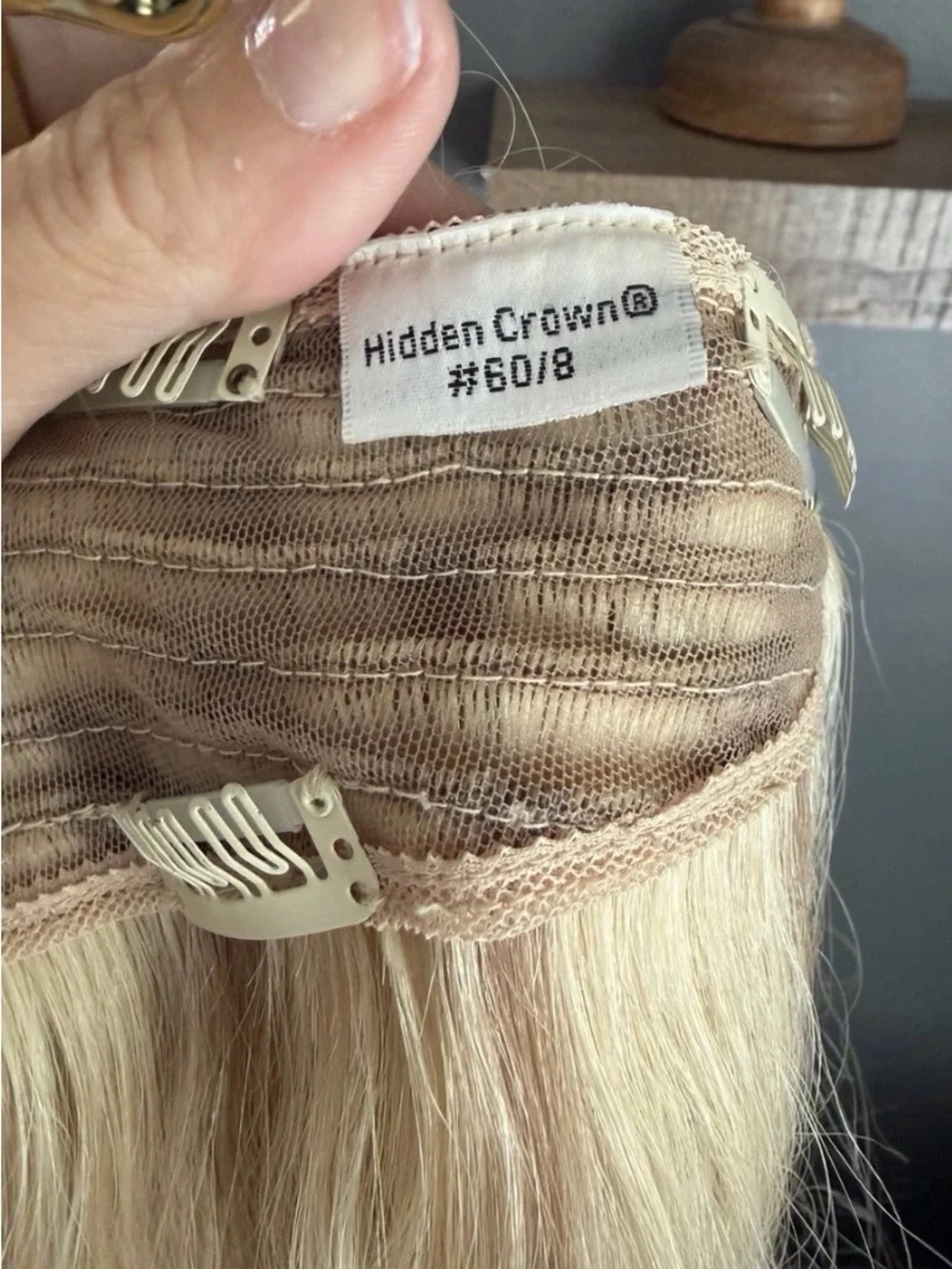 Hidden Crown V-Clip Hair Extension #60/8 premium 100% Remy human hair